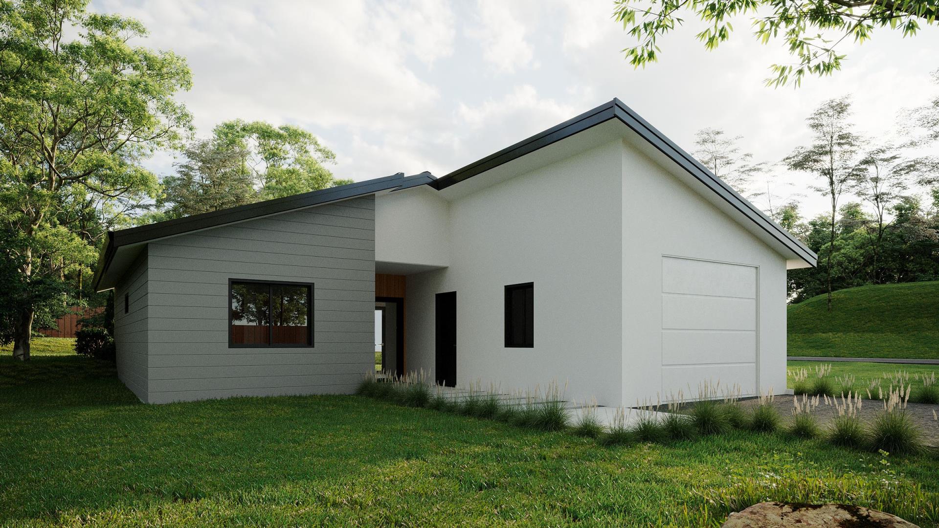 Two Bedroom Front View with Garage