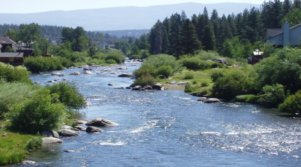 Waterway Passing Through a Residential Area