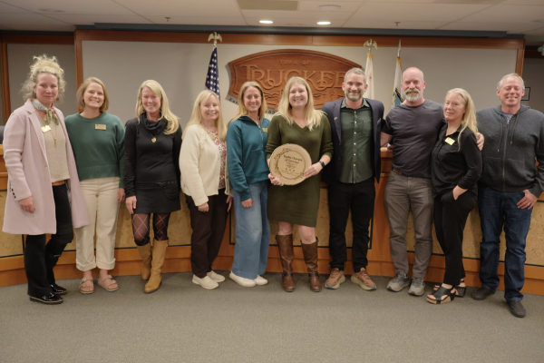 Dave Polivy and the Truckee Chamber of Commerce receiving a 2025 Gratitude Award